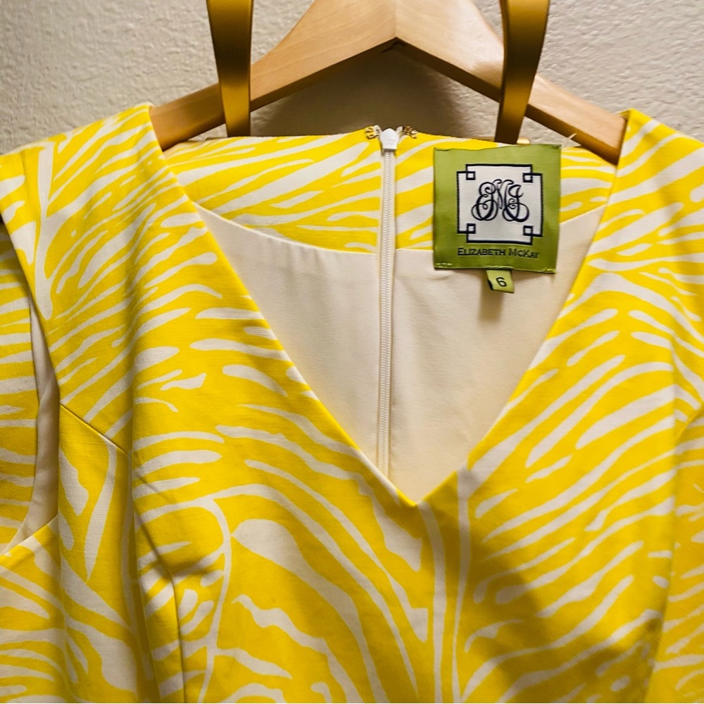Elizabeth McKay Yellow Zebra Print Madeline Dress - Picture 4 of 7
